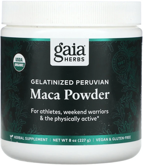 Gaia Herbs 젤라틴화 마카 파우더 8 oz (227 g), GaiaHerbs젤라틴화마카파우더8oz227g, 227g, 1개 - 쿠팡