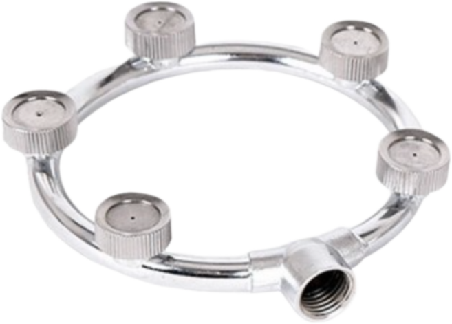 이지툴스 미세분무 농약 고압 분사 헤드 5구, 실버, 1개