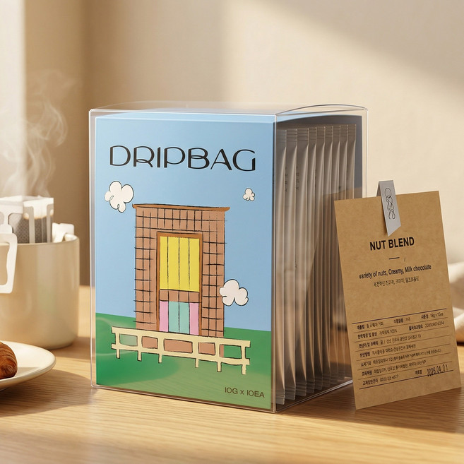 옳커피 드립백 커피 고소하고 부드러운 너트블렌드 10개입 1박스, 10g