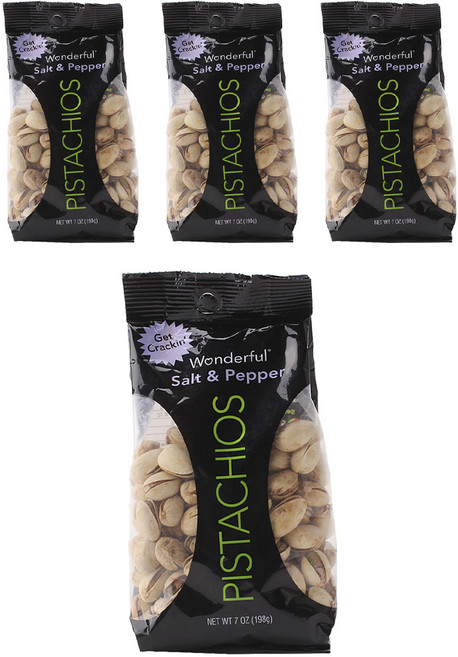 원더풀피스타치오스 솔트 & 페퍼, 198g, 4개