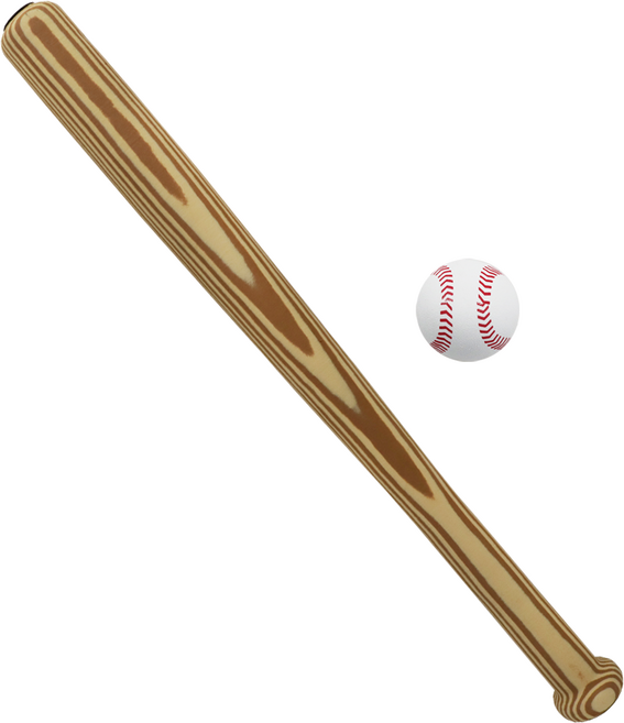 토이세븐스포츠 스펀지 야구배트 안전PLAY야구세트(원목무늬) 60cm 스펀지배트, 1개