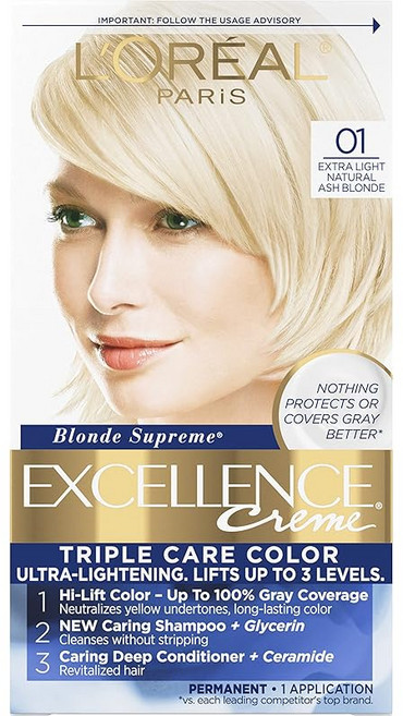 L'oreal(ロレアル) 로레알 엑설런스 헤어 컬러 #01 엑스트라 라이트 애쉬 블론드 ()