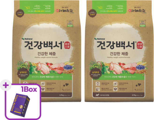 건강백서 건강한 체중 3.9kg + 닥터얼라이브 트리플액티브 1box, 2개, 다이어트(체중유지)