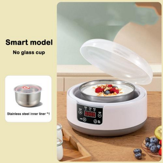 요거트 요구르트 메이커 110V220V 전기 자동 막걸리 효소 발효 기계 다기능 도구 5 컵, EU, 220V, 15)Smart No Cup