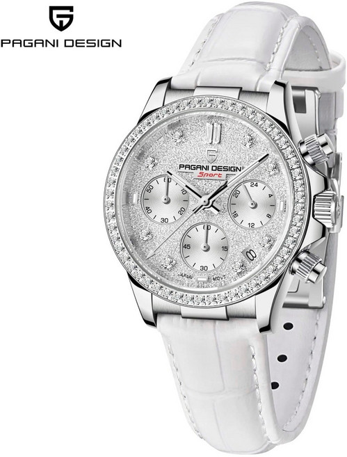 파가니 디자인 PD-1730 볼드 큐빅 가죽 시계 Pagani Design PD-1730 Bold Cubic Leather Watch 여성 가죽손목시계 큐빅시계