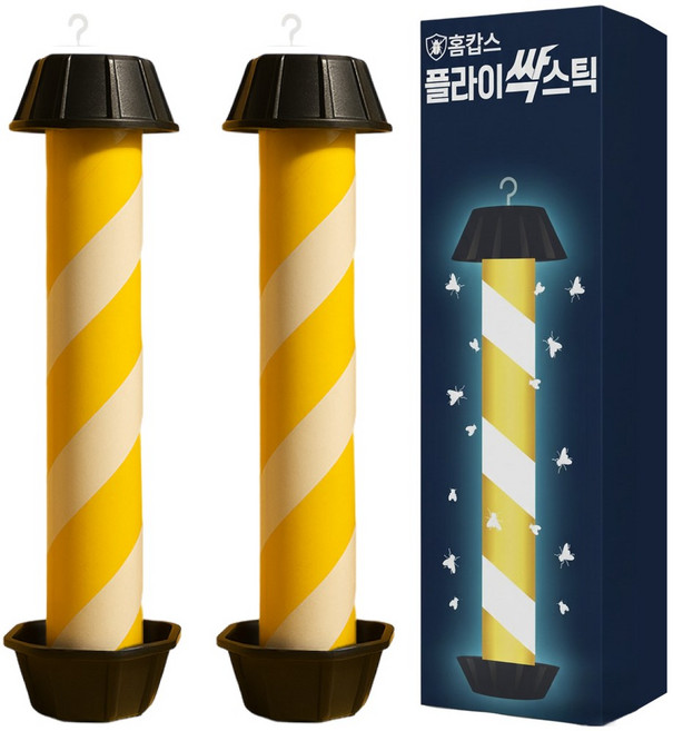 초파리 트랩 날파리 끈끈이 스틱 유인제 가정용 주방 나방파리 벼룩파리 퇴치 야광 홈캅스, 2개입, 1개