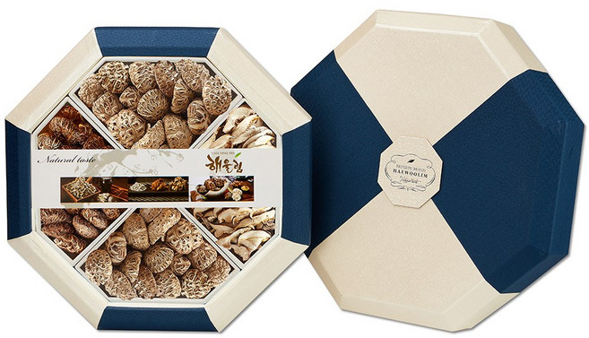 [해울림] 버섯세트 팔각한지함 4호 _ 실속 명절 선물, 1개