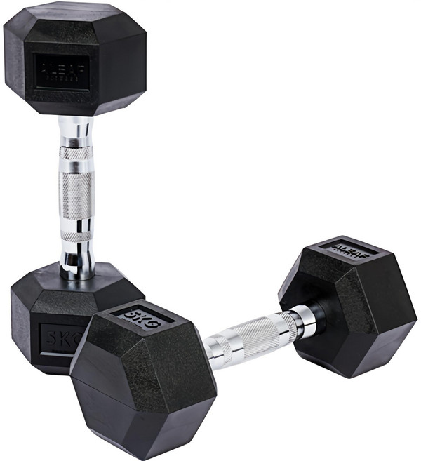 아리프 냄새 없는 PEV 헥사곤 덤벨, 5kg, 2개