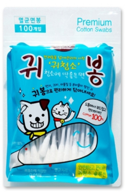 에티펫 귀청소 면봉 100개입, 1개