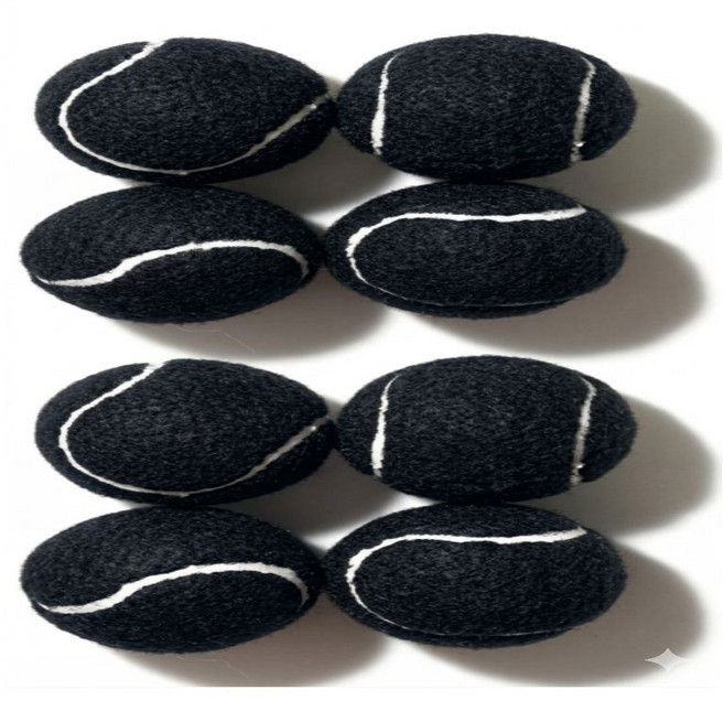 오리비아 소음방지 테니스공 의자발 커버, 8개, 블랙