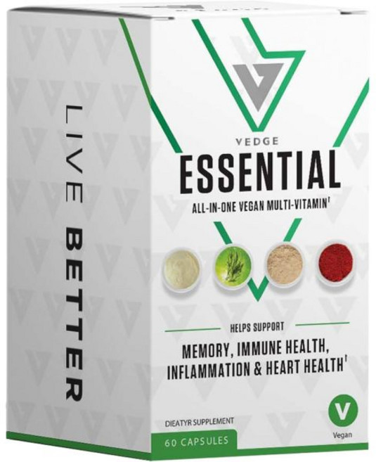 vedge Vegan Omega 3 Multivitamin for Women and Men – Plant-Based Algal EPA & DHA + Vitamin B12 Vi