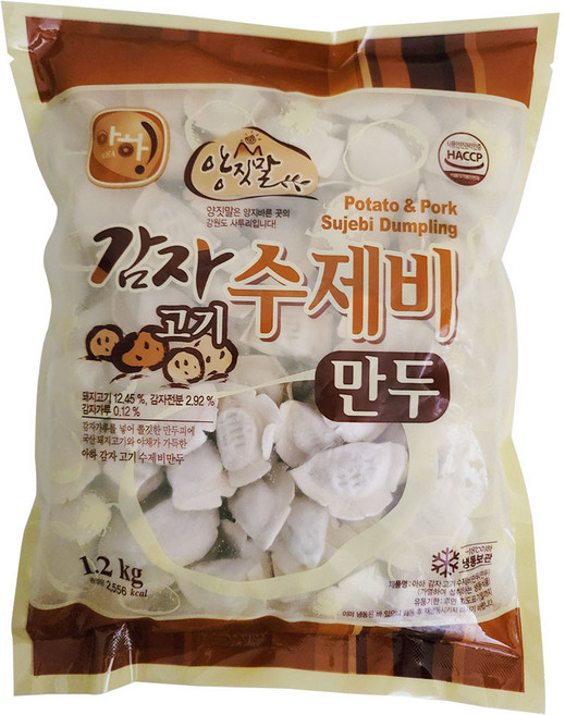 아하식품 감자고기 수제비만두 1.2kg, 1개