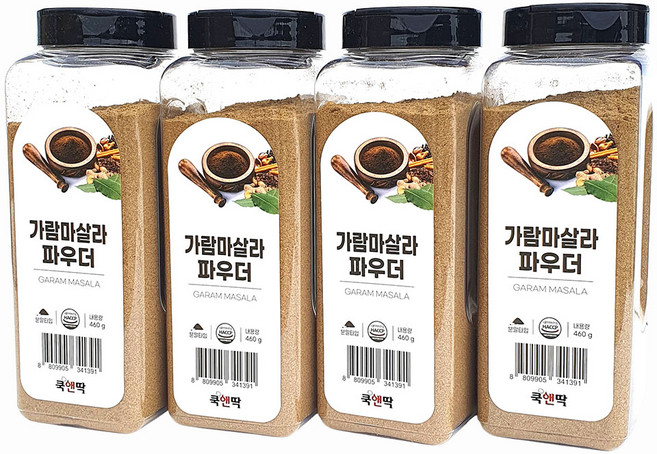 새마원 쿡앤딱 가람마살라 파우더 460g 분말 가루 큐민 인도 향신료, 4개
