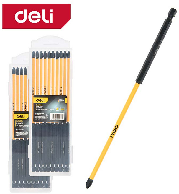 델리툴즈 단면 블랙 토션 비트 200mm (EDL251200), 2개