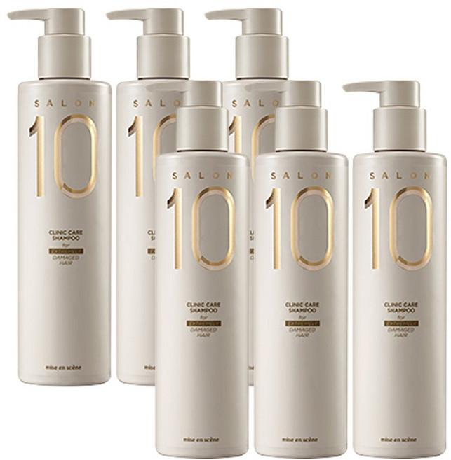 미쟝센 살롱 클리닉 10 샴푸 극손상 500ml 6개