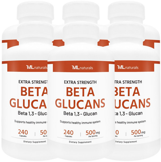 [미국번개배송] 착한명품 마이라이프 내추럴스 발효효모 베타 글루칸 85%, 240정, 6개