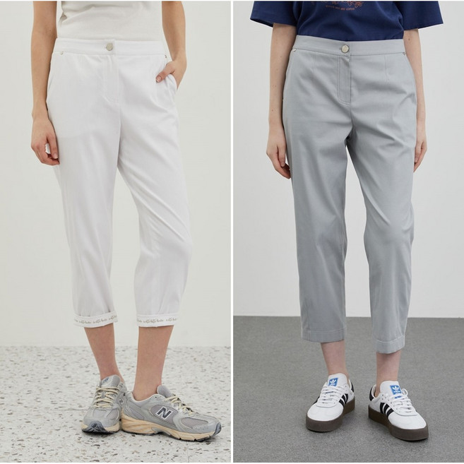 올리비아로렌 여성용 레터링 배기일자 팬츠 VOCDL4M3431