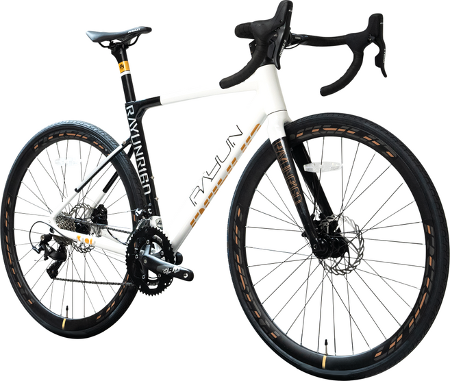 레이윤 경량 알루미늄 R16D 700C 16단 듀얼레버 입문용 로드 자전거 완조립, 1개, 480cm, R16D 화이트/블랙 완조립(95%)