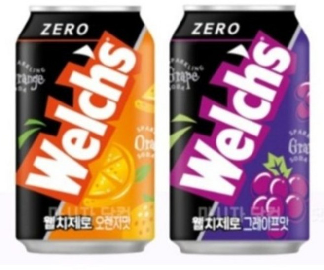 (무료배송) 농심 웰치스 웰치제로 오렌지맛 355ml x 6개 + 그레이프맛 355ml x 6개, 1세트