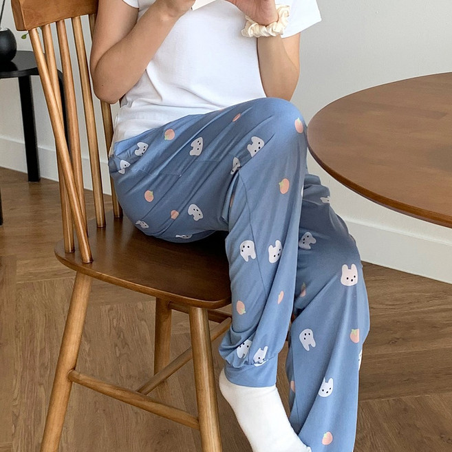 MUGIO 쿨링 여름잠옷 시원한 냉감 여성 파자마 바지