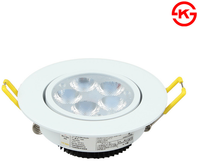 THE SSEN LED 일체형 다운라이트 3인치 5W 화이트 매입등, 전구색, 1개