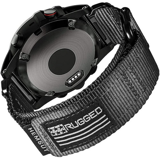 나일론 스포츠 시계 밴드 Garmin Instinct 3 50mm/Fenix 8 51mm/Fenix 7X/7X Pro/6X/6X Pro/5X/5X Plus Tactix 7 Pr, 26MM / Middle (7.2'' to 8.2''), 26MM / Middle (7.2'' to 8.2'')