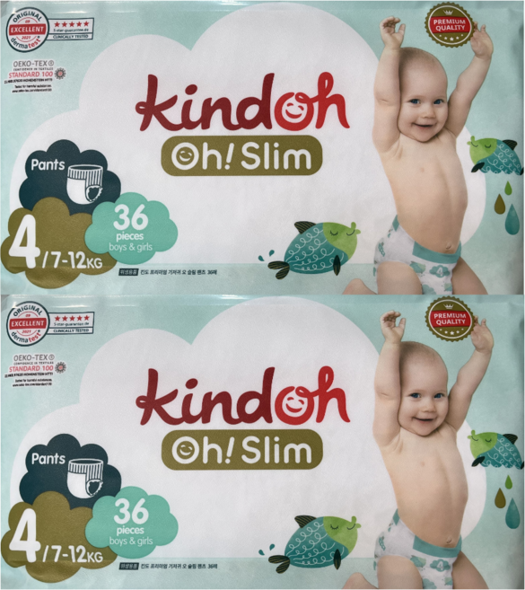 킨도 프리미엄 오슬림 팬티형 기저귀 아동용, 4단계, 72매