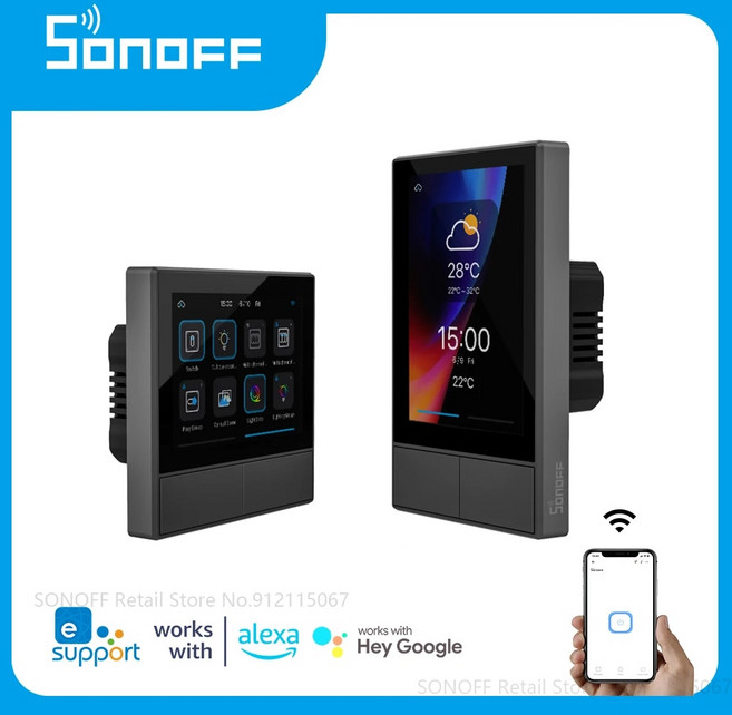SONOFF-NSPanel WiFi 스마트 장면 벽 EU/US 온도 구글 알렉사와 호환되는 올인원 제어, 1개, 5.Stand A