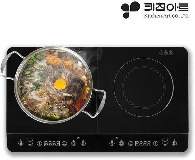 하이브리드 인덕션 2구 가정용 식탁용 하이라이트 전기렌지