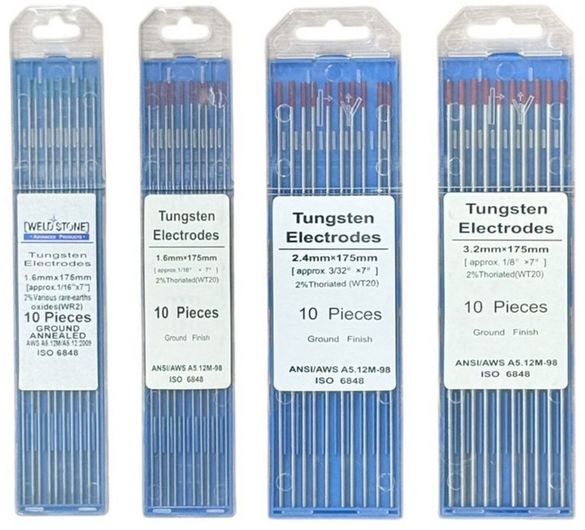 WELDSTONE 鎢棒 1.6mm-3.2mm 10支/盒 WT20 鑞焊鎢棒, 1個, 1.6mm
