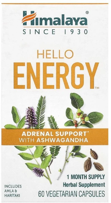 히말라야 헬로우 에너지 아슈와간다 60캡슐 암라, 60정, 1개 - 쿠팡