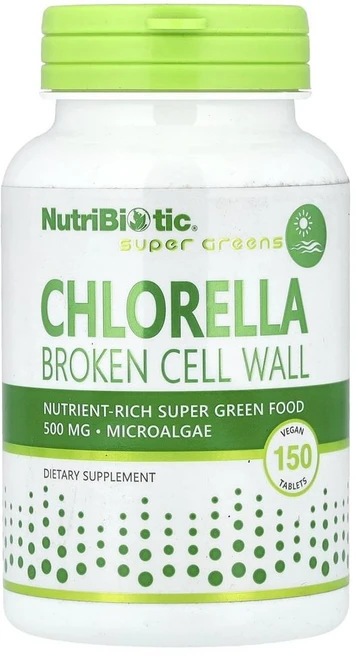 뉴트리바이오틱 슈퍼 그린 클로렐라 500mg NutriBiotic Super Greens Chlorella 500 mg 150정, 1개 - 쿠팡