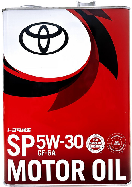 TOYOTA SP 5W-30 合成機油 引擎清潔 提升燃油效率 抗磨損保護, 1個, 5W30 4L #1240, Gasoline Engines