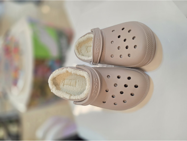 CROCS 정품 털 크록스 클래식 라인드 클로그 203591 레츄 악세사리