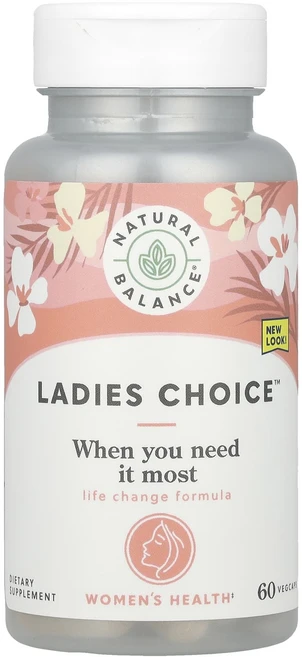 Natural Balance Ladies Choice 갱년기 지원을 위한 식물 에스트로겐 포뮬라 60 베지캡, NaturalBalanceLadiesChoice갱년기지, 1개, 60정 - 쿠팡
