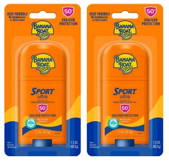 Banana Boat 바나나보트 울트라 스포츠 선스크린 선블록 선크림 선스틱 42.5g 2팩, 2개 - 쿠팡
