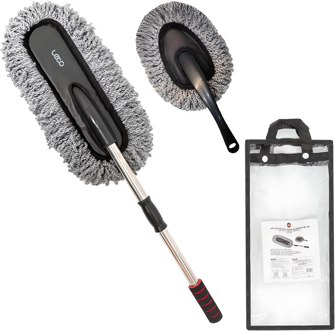 레토 2in1 극세사 차량용 먼지털이개 2종 세트, 1세트