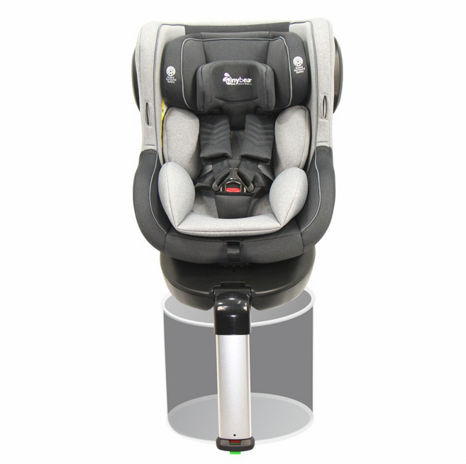tonybear 0-4汽座 ISOFIX 360度旋轉汽車安全座椅(含遮陽棚), 灰色, 1個
