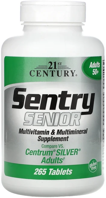 몸관리하세요 겨울입니다 21st Century 센트리 시니어 종합비타민 및 종합미네랄 보충제 50세 이상 성인용 265정 특별관리진행, 21stCentury센트리시니어종합비타민및종합미네랄보충 - 쿠팡