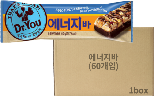 오리온 닥터유 에너지바 40g x 60개