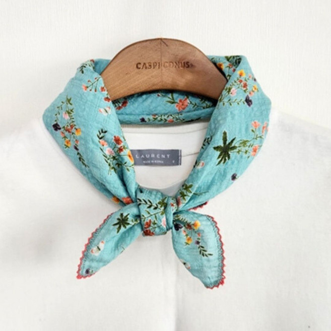 보라월드 국산 성인목수건 플라워 목손수건