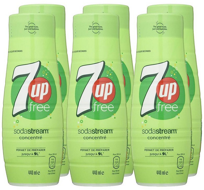 SodaStream 소다스트림 시럽 세븐업 프리 440ml (6병)