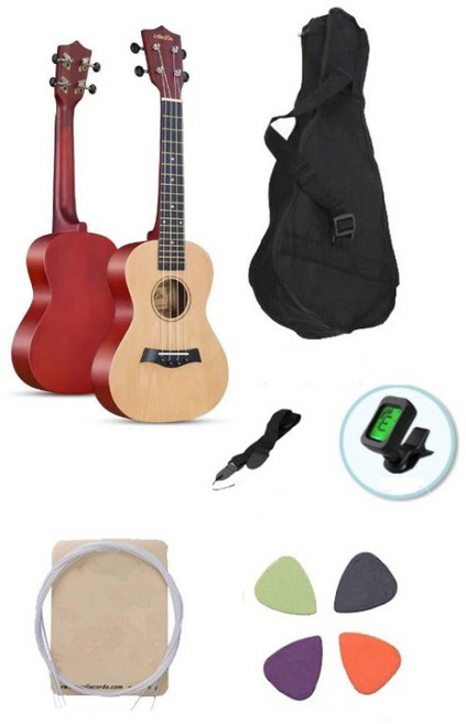 주닉스 23인치 21인치 입문용 우쿨렐레 가방 풀세트, 21인치 우쿨렐레, 1개