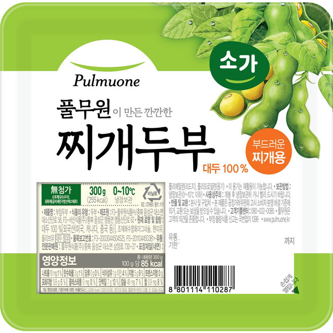 풀무원소가 부드러운찌개두부, 6개, 300g