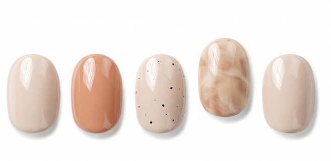 아로아로 젤네일 스트립 30p 세트 반경화젤네일6종, 1개, 005바닐라빈