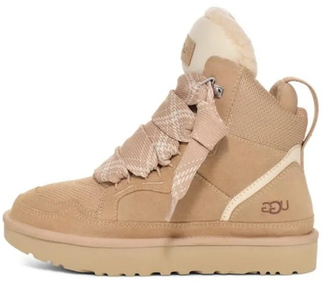 UGG HIGHMEL 패션 트렌디 숏 스노부츠 여성용 브라운 1145390-DRI