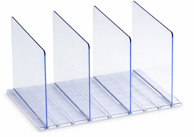 칸막이 가방보관함 정리대 투명 화이트 칸조절 가방정리함 주방 사무실, 1개