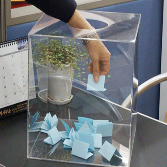 루비온 투명 아크릴 응모함 제비뽑기통 식권함, 250