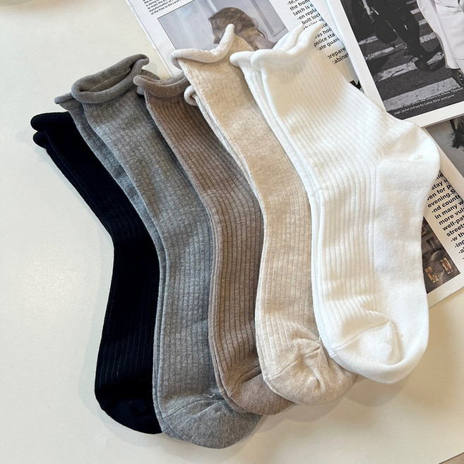 여성 국산 무압박 양말 임산부 돌돌이 당뇨 조리원 양말 5켤레