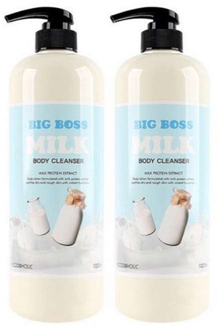 푸드어홀릭 (1+1)푸드어홀릭 빅보스 밀크 바디클렌져 1000 대용량, 2개